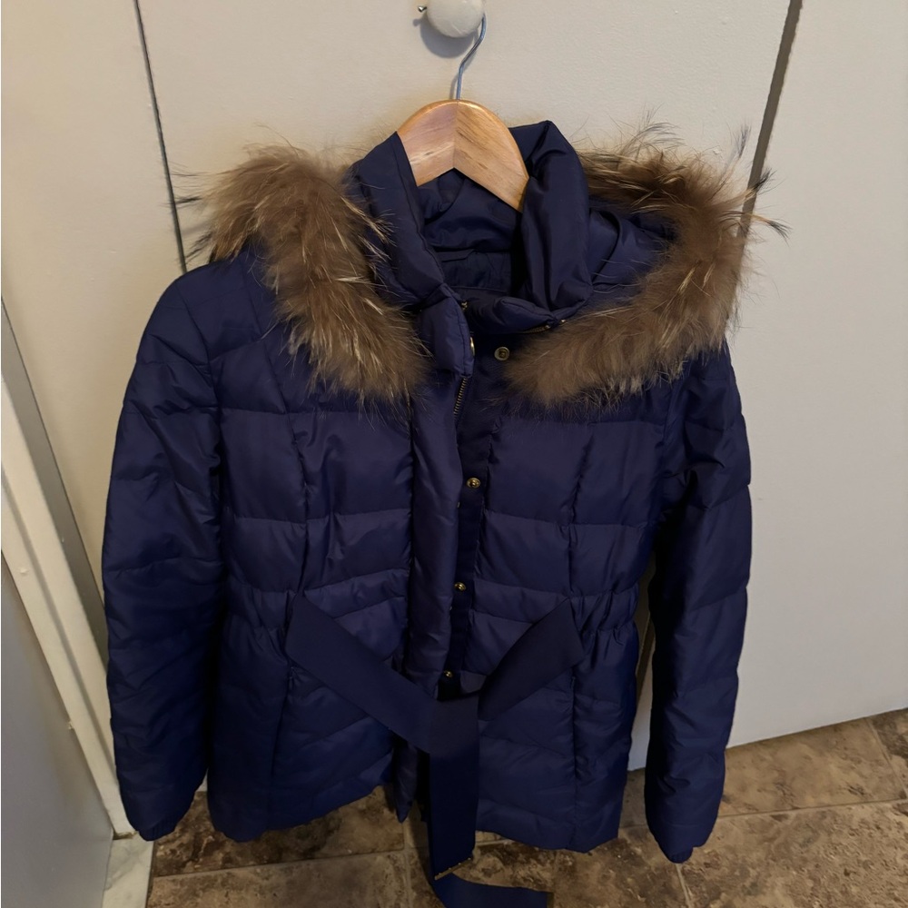Blue mango belted jacket